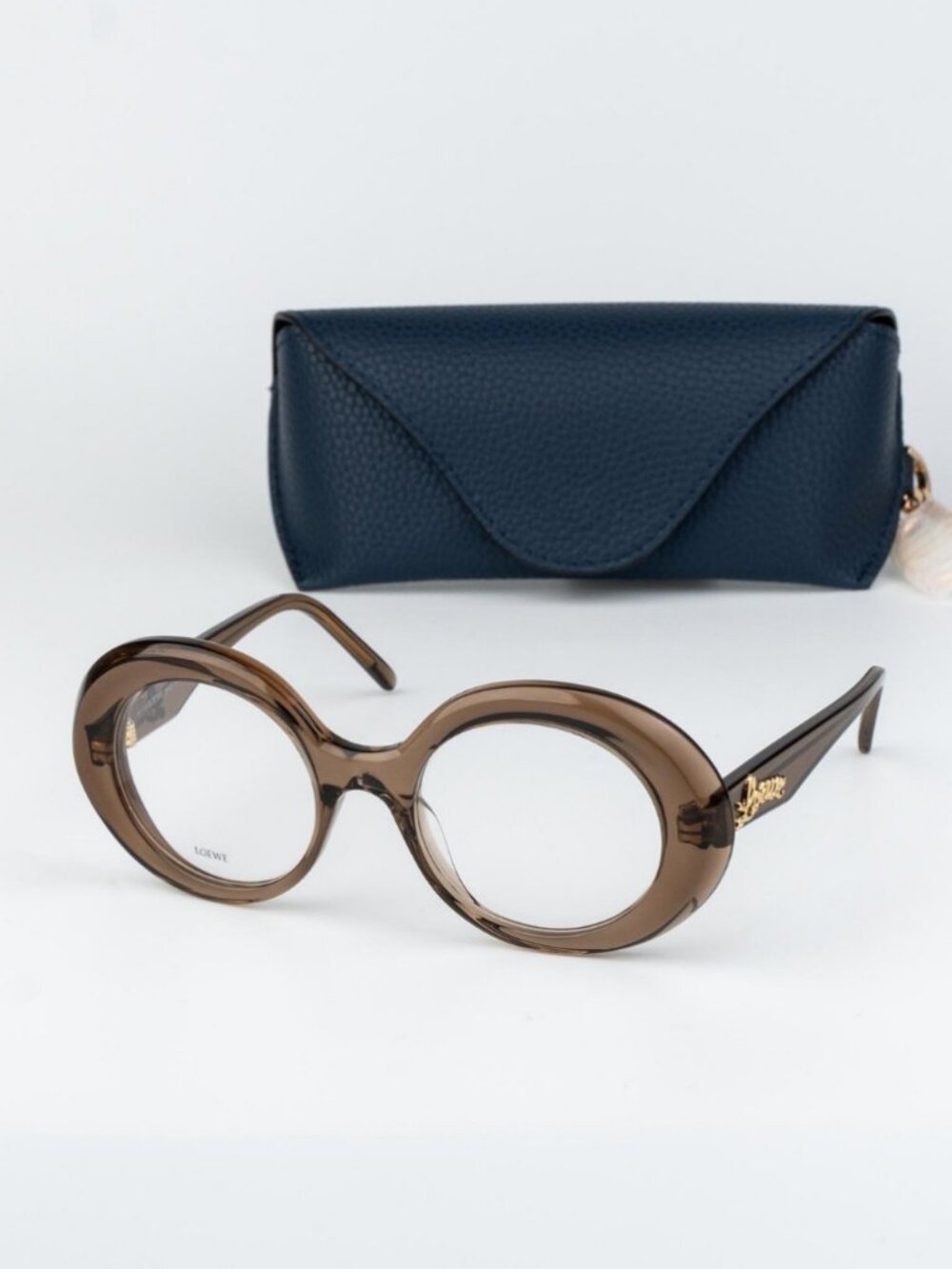 Loewe CURVY Women Sunglasses Brown Round LW50046I 045 NEW AUTHENTIC